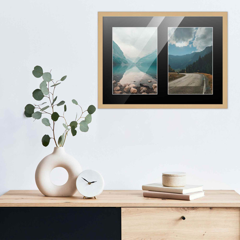 Cadre en bois, 5 po x 7 po, 11 po x 14 po, Naturel / noir