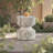 Outdoor Faux Stone Hourglass Side Table-1833640216