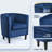 Barrel-Shaped Upholstered Velvet Chair-202871944