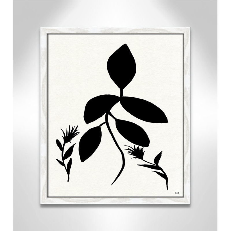 «Athis Silhouette Garden I» par Susan Jill - impression encadrée, H 19 po x l 16 po x P 0,75 po, Cadre à grain de bois blanc