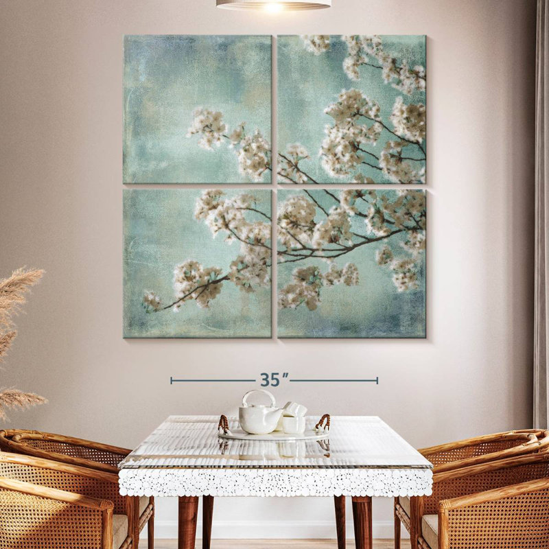 Fleurs Harnek Aqua I, H 50 po x l 50 po