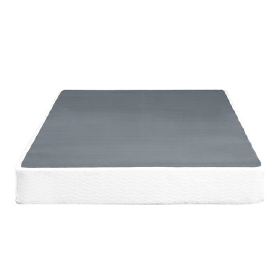 King Mattress Foundation - Metal Frame Black With Textured Fabric, 8.5" Tall, 12 Support, Easy Assembly Inspiration, 700Lbs Capacity, Bedroom Element Foundation, Structure, Fabric Cover, 12 Slat H,