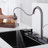 Lefton New 33"x22" Dual-mount Stainless Steel Waterfall Kitchen Sink With Temperature Display In Fahrenheit, Pull-down Faucet, Waterfall & Rainfall Outlet, Drain Basket, Metal Tray, Cutting Board, Ks2206l-pro