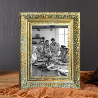 8" x 10" Antique Gold 1PC Picture Frame for Desk Decor