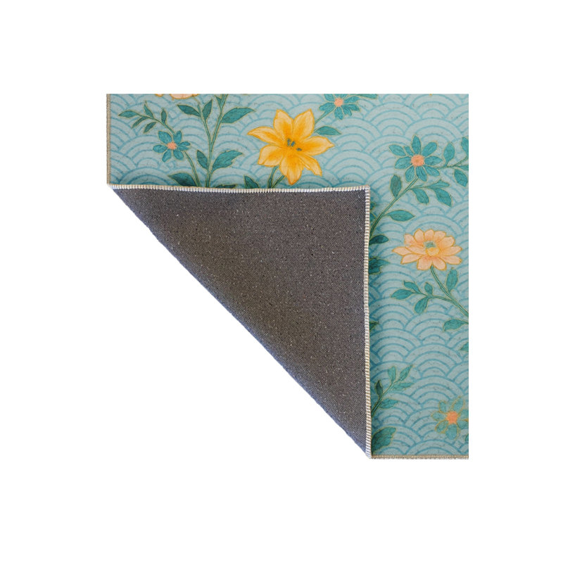 Tapis orange tissé lavable Mosso, 2'6" x 4'11"