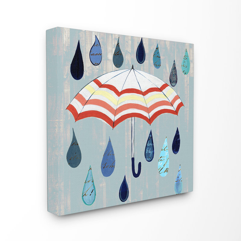 «Umbrella with Rain Drops», impression, H 17 po x l 17 po, Toile tendue