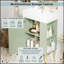 Meuble-lavabo vert de 21,6 pouces avec lavabo en céramique et rangement à droite, combinant style et fonctionnalité pour les salles de bain modernes.-837472225
