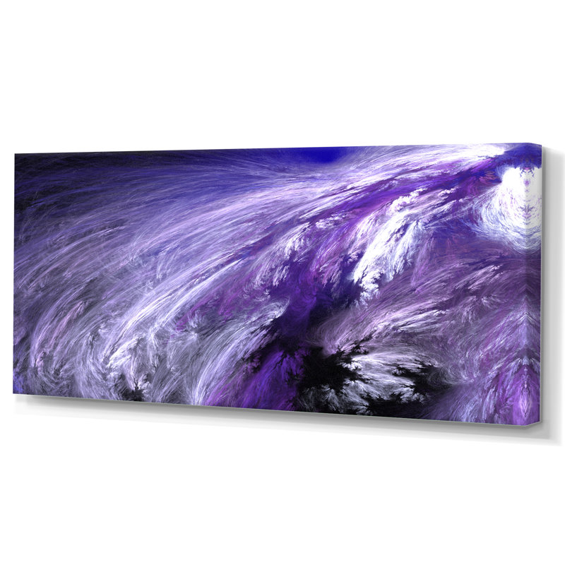 Galaxie mauve, tempête hivernale - Impression sur toile, H 24 po x l 36 po x P 1 po, Toile tendue