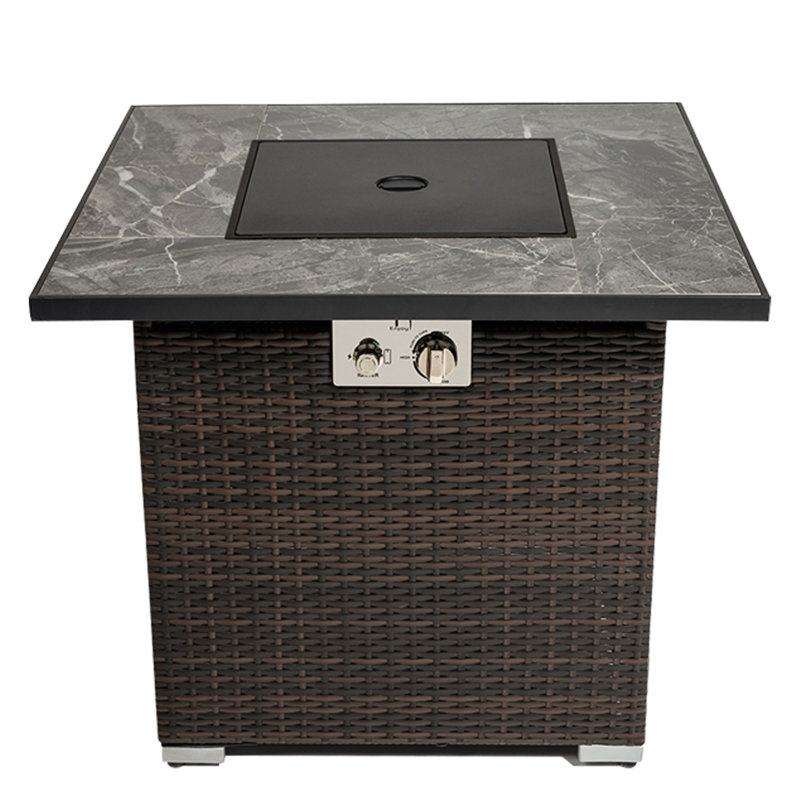 Square Steel Propane Smokeless Fire Pit Table
