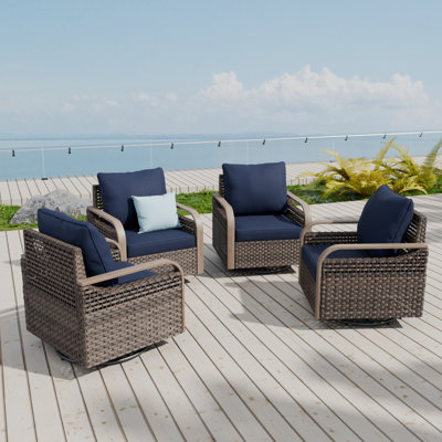 Ensemble de 4 chaises de patio Timicka