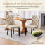Ensemble de 2 chaises de salle à manger en cuir de polyuréthane de style Mid-Century avec capitonnage à boutons et garniture cloutée-288836750