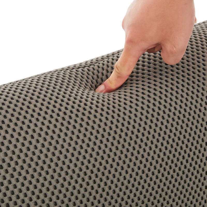 Fauteuil rembourré tonneau , Mélange de polyester gris