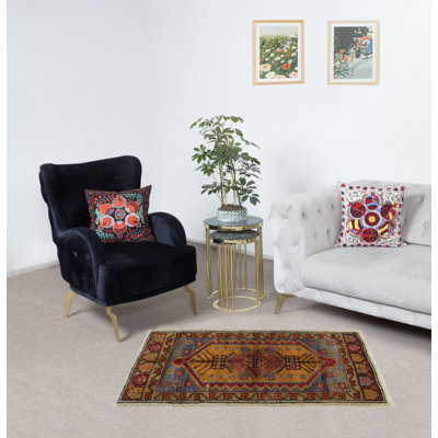 Tapis décoratif rétro fait à la main, tapis décoratif