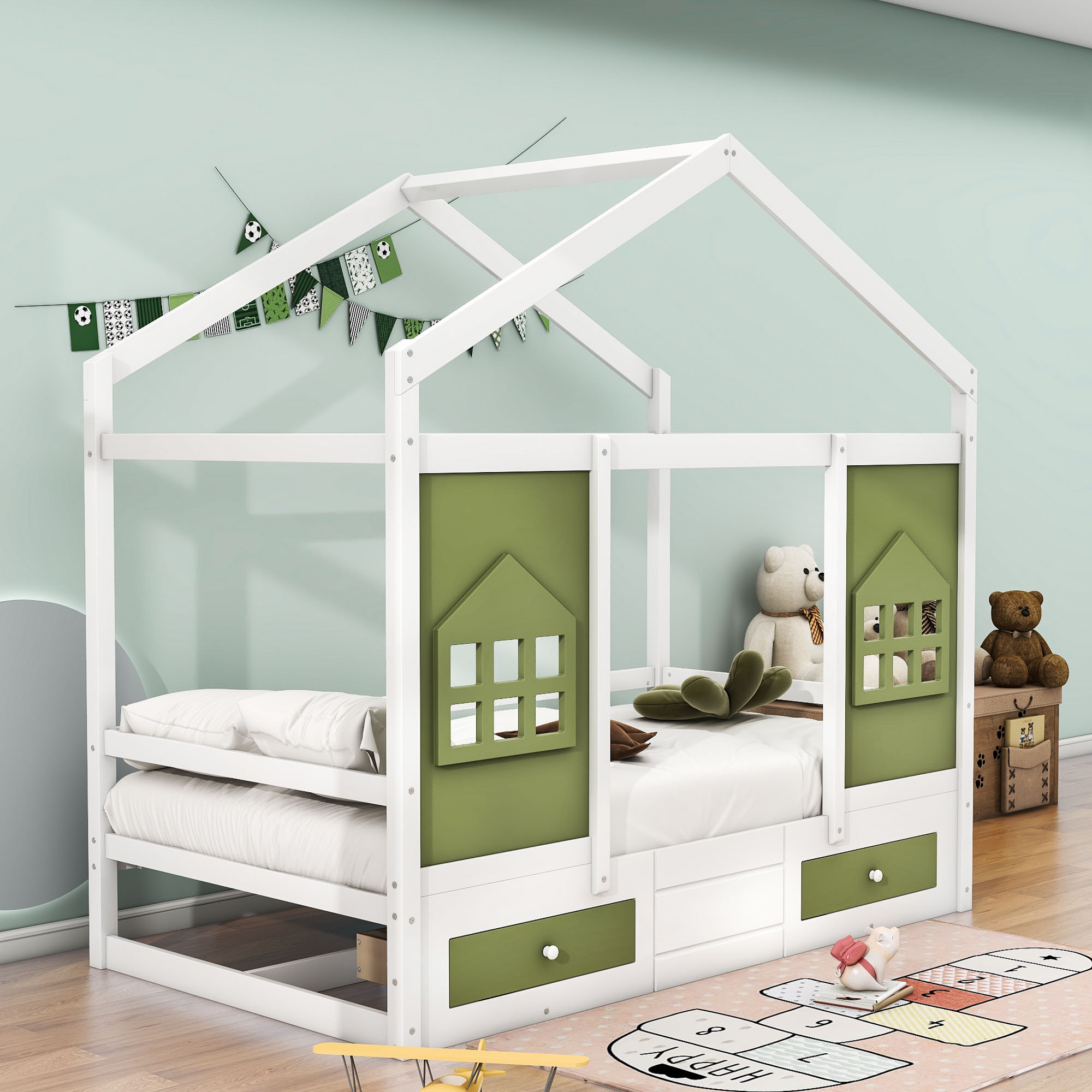 Harper Orchard Eguntola Twin Storage Canopy Bed | Wayfair