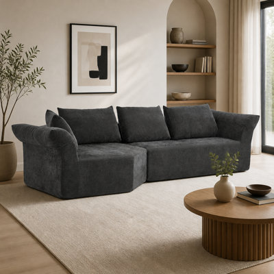 Canapé modulaire moderne, accoudoirs larges et coussins Modern Minimalist