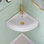 Lavabo de salle de bain mural en céramique blanche avec trou de robinet et trop-plein 18 po x 13 po DeerValley
