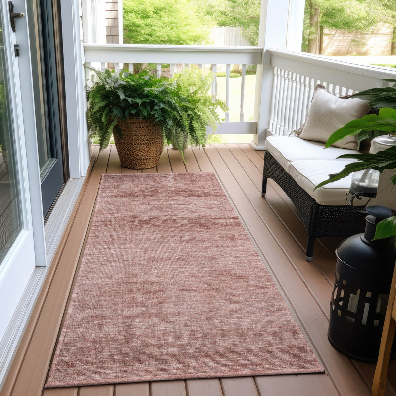 Machine Washable Indoor/Outdoor Claudian ACN1647 Blush Rug, Runner 2'3" x 7'6"