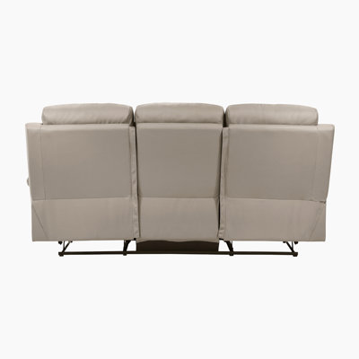 Canapé inclinable manuel et moderne en cuir fleur 86,5 po Kaniel