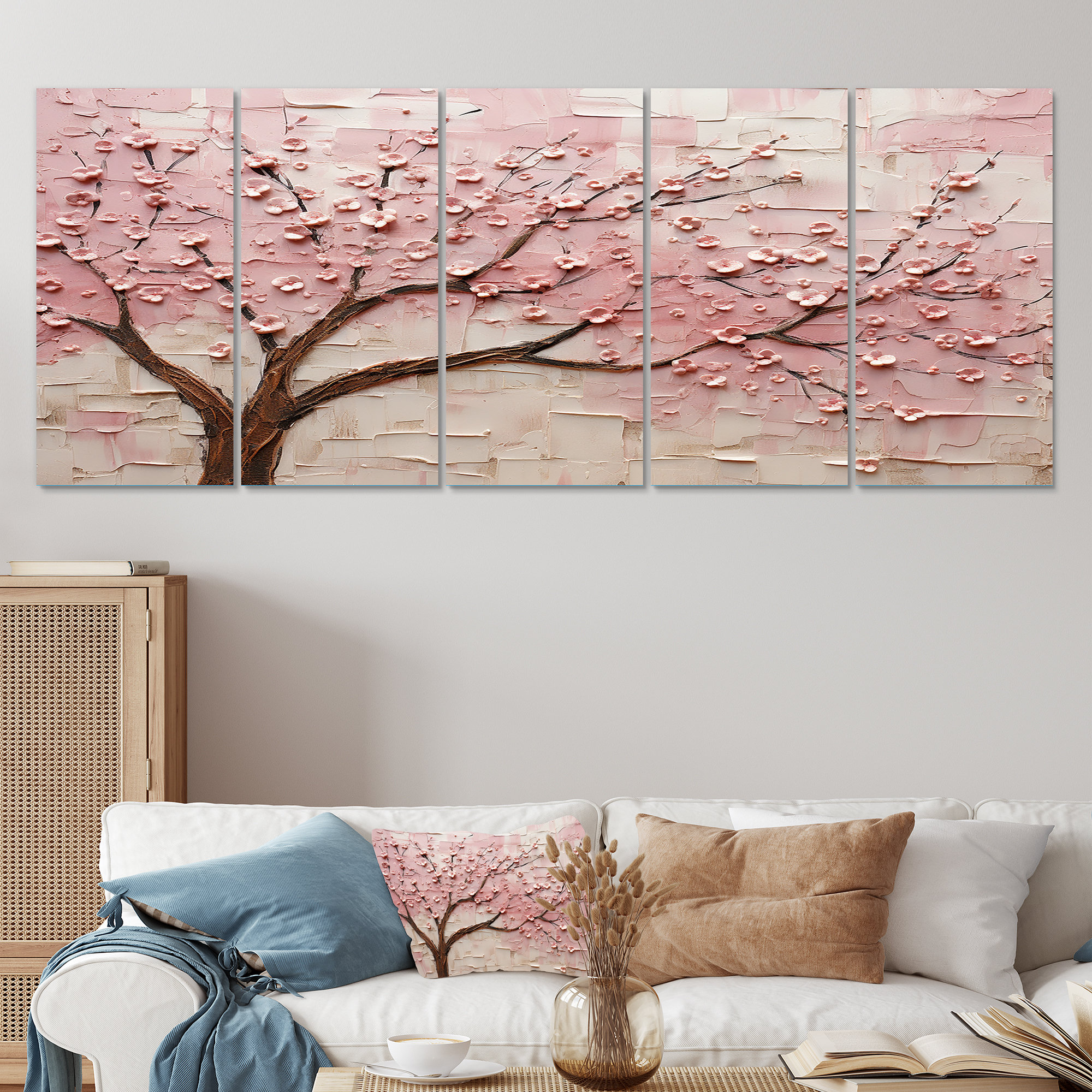 Red Barrel Studio® Cherry Blossom Whisper Pink And White - Flowers 5 ...