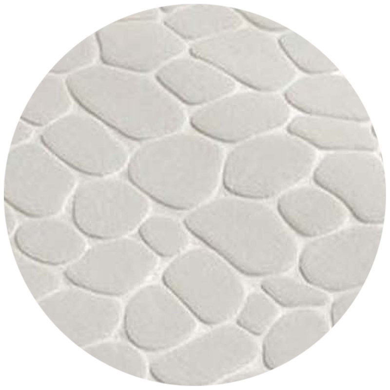 Beige Memory Foam Pebble Design Runner Mat for Bathroom