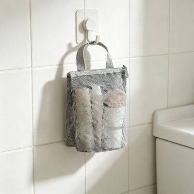 Backpack Designed Toiletry Bag Mesh Hand- Makeup Bag Bath Fitness Travel Portable Breathable Drainage And Storage Bag