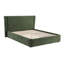 Lit double en chenille vert foncé Cheryl (aucun outil requis)