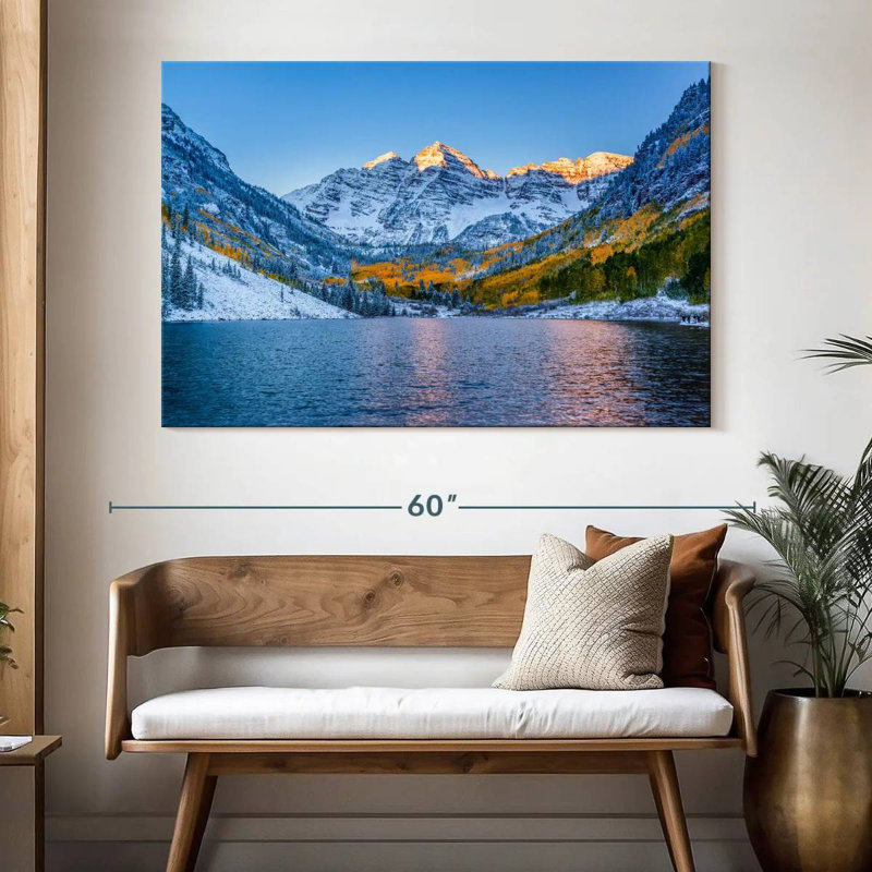 Alvord Sunrise Over Maroon Bells, H 34 po x l 51 po
