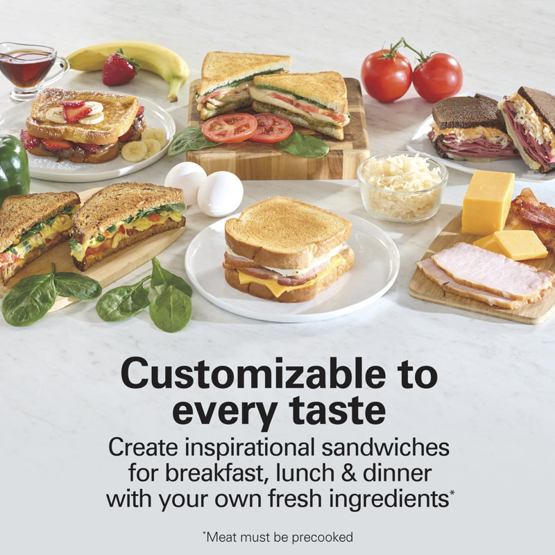 Hamilton Beach Sandwich Stacker Hot Sandwich Maker Silver