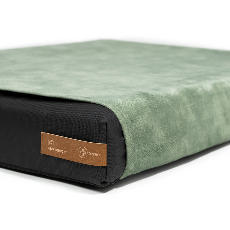 Orthopedic Polyester Pet Bed, 8cm H x 70cm W x 90cm D, Green