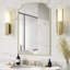 Miroir mural arqué en fer pour salle de bain et chambre à coucher-1011175140-1011175145