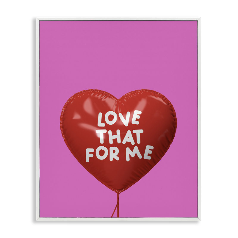«Love That For Me Heart», estampe numérique encadrée, design par House of Lulu, H 14 po x l 11 po