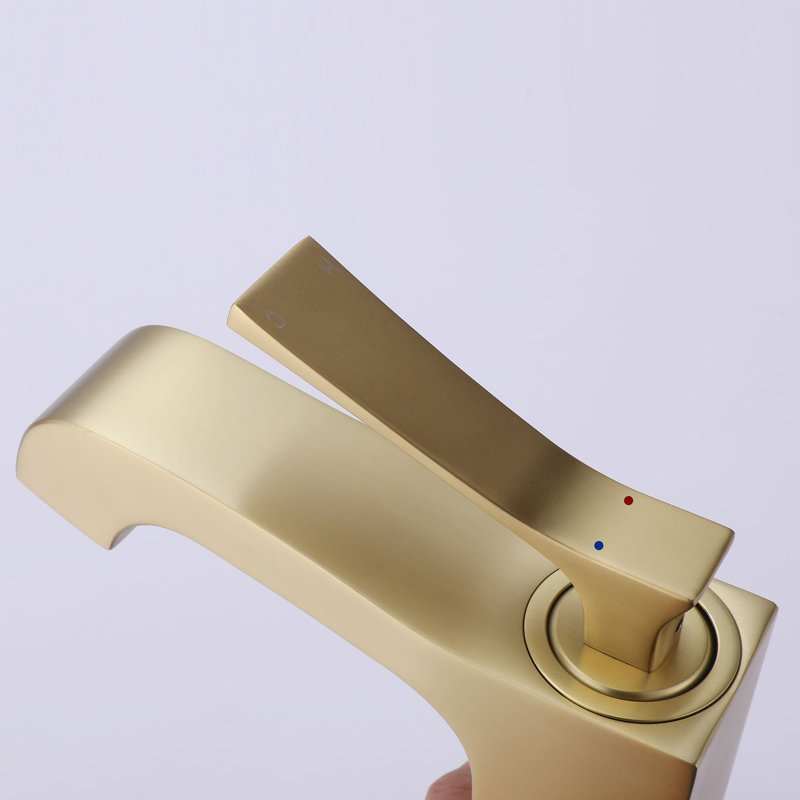 Single-Hole Single-handle Bathroom Faucet, Brushed Gold