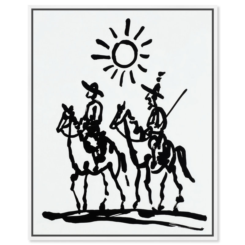 «Desert Wanderers», reproduction d'art sur toile encadrée par Art Remedy, cadre blanc, 16 x 20, 17"H x 21"W, White Frame