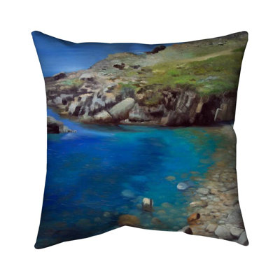 Spanish coast - 16"x16" Throw pillow cover - Poly twill - Print on demand