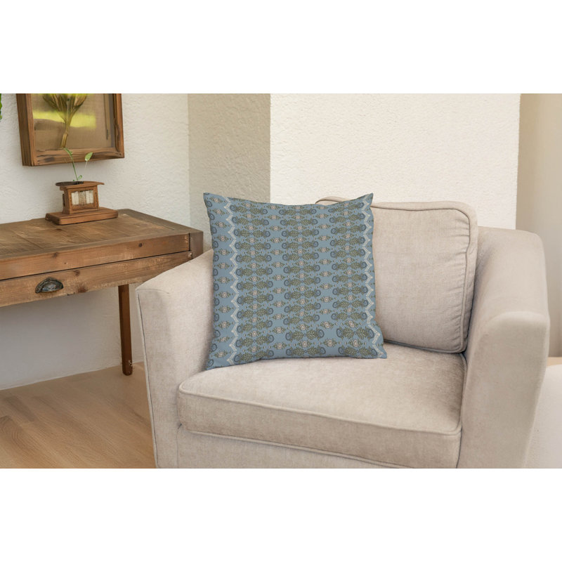 Coussin Kalina, Carré de 26 po , Bleu