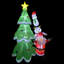 LED Lighted Inflatable Christmas Tree With Santa And Friends Outdoor Decoration - 8.25'