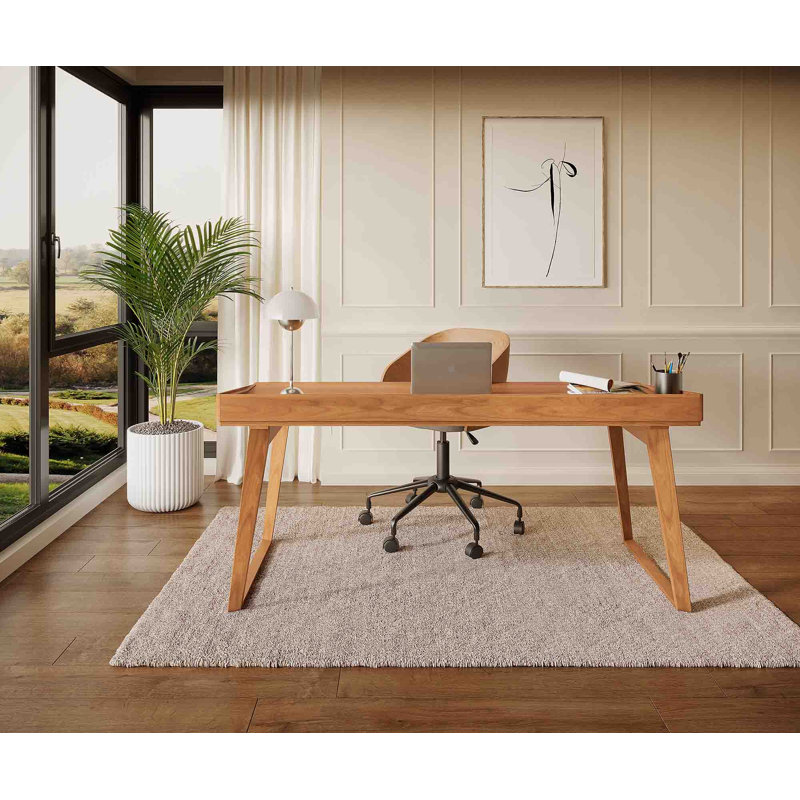 Odin  Desk, Autumn Cherry, Pencil Drawer, 30" x 72"