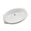 Vitreous China Oval Undermount Bathroom Sink with Overflow
