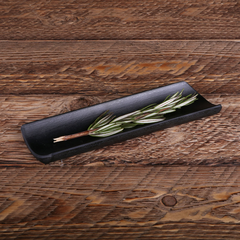 Zen 7" Melamine Appetizer Plate, Black