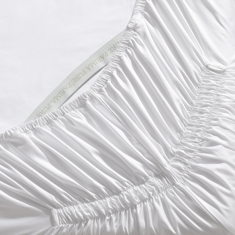 Purefect Fit Adjustable Sateen Fitted Sheet Fitted Sheet, White, Queen Fitted Sheet