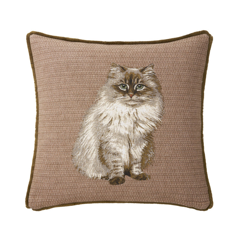 Aime Decorative Pillow, Brown/White