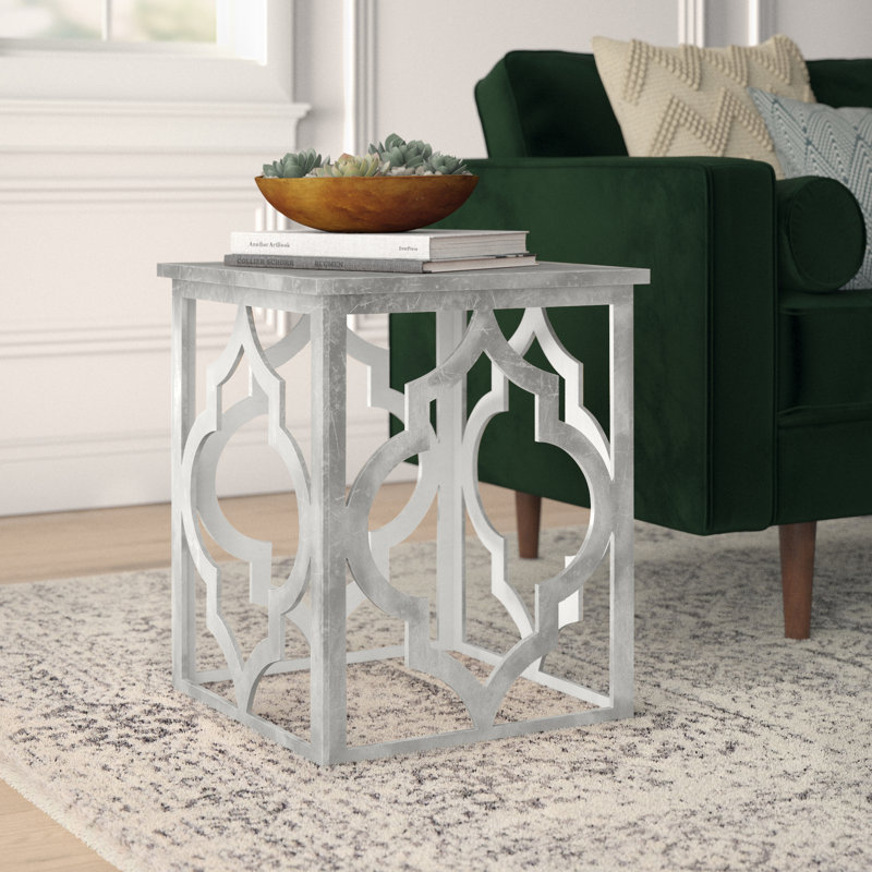 Table de bout cadrée, Feuille d'argent