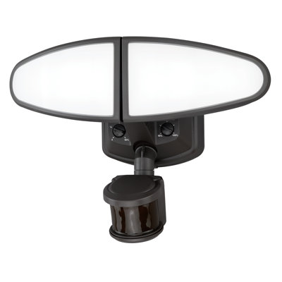Palatine Integrated LED Bronze Motion Sensor Dusk To Dawn Outdoor Security Flood Light