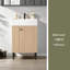 21.6" Wood Bathroom Vanity,Combo Cabinet,Bathroom Storage Cabinet,Single Ceramic Sink