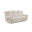 Canapé double inclinable manuel Reo avec garniture cloutée Reo, chenille beige