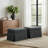 Upholstered Gray Skirted Rectangular Storage Ottoman with Lift-Top (Set of 2)-413304212