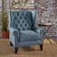 Fauteuil à oreilles capitonné Osvaldo-111312700
