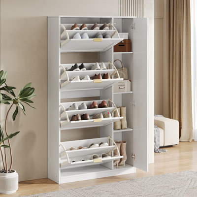 28 Pair Flip Down Shoe Storage