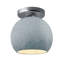 Radiance - Medium Globe Semi-Flush - Greco Travertine - Brushed Nickel - Replaceable Bulb-136259927-136259912-136259920
