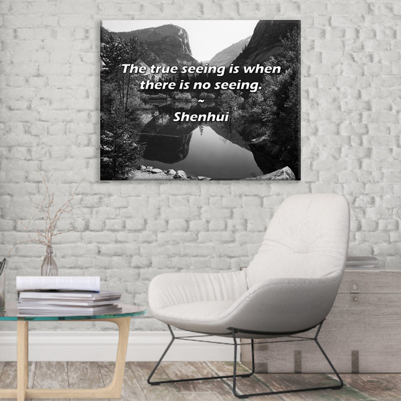 Artsy Quote "The true seeing is when there is no seeing." By Shenhui Gallery Wrapped Canvas